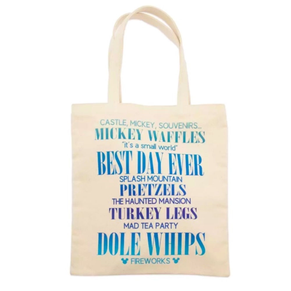 Disney Best Day Ever Dole Whips Mickey Waffles Turkey Legs Canvas Tote Bag